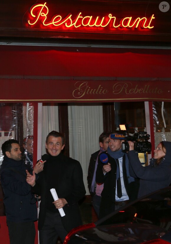 François Sarkozy lors de l'anniversaire de Nicolas Sarkozy le 28 janvier 2013 au restaurant Giulio Rebellato à Paris
