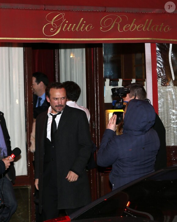 Vincent Pérez lors de l'anniversaire de Nicolas Sarkozy le 28 janvier 2013 au restaurant Giulio Rebellato à Paris