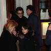Jean Sarkozy et sa femme Jessica lors de l'anniversaire de Nicolas Sarkozy le 28 janvier 2013 au restaurant Giulio Rebellato à Paris