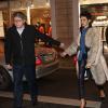 Farida Khelfa et son mari Henri Seydoux lors de l'anniversaire de Nicolas Sarkozy le 28 janvier 2013 au restaurant Giulio Rebellato à Paris