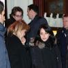 Jean Sarkozy et sa femme Jessica lors de l'anniversaire de Nicolas Sarkozy le 28 janvier 2013 au restaurant Giulio Rebellato à Paris