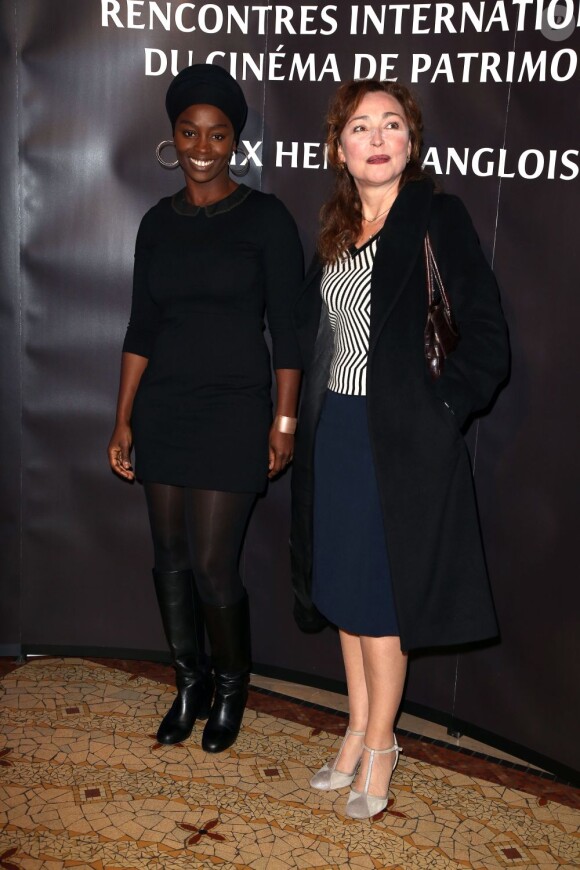 Aïssa Maïga et Catherine Frot lors des Rencontres Internationales du Cinéma de Patrimoine et du prix Henri Langlois à Vincennes le 28 janvier 2013