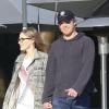 Michael C. Hall et sa petite amie Morgan Macgregor se promènent dans le quartier de West Hollywood, à Los Angeles, le 26 janvier 2013.