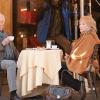 Shirley Mclaine et Christopher Plummer prennent un café à la Piazza Del Popolo, Rome, le 28 janvier 2013.