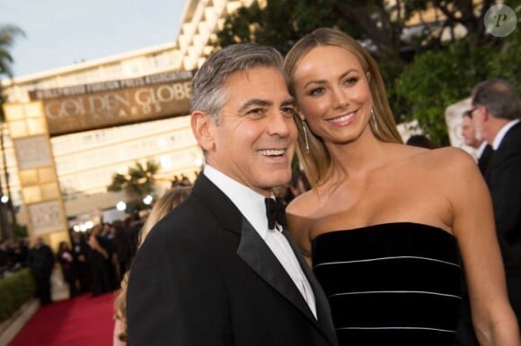 George Clooney et sa compagne Stacy Keibler le 13 janvier 2013 à Los Angeles.