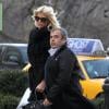 Victoria Silvstedt et Maurice Dabbah dans les rues de Manhattan à New York le 16 janvier 2012.