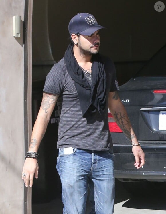 Eduardo Cruz sort de chez Eva Longoria après avoir passé la nuit chez elle à Los Angeles, le 30 janvier 2013.