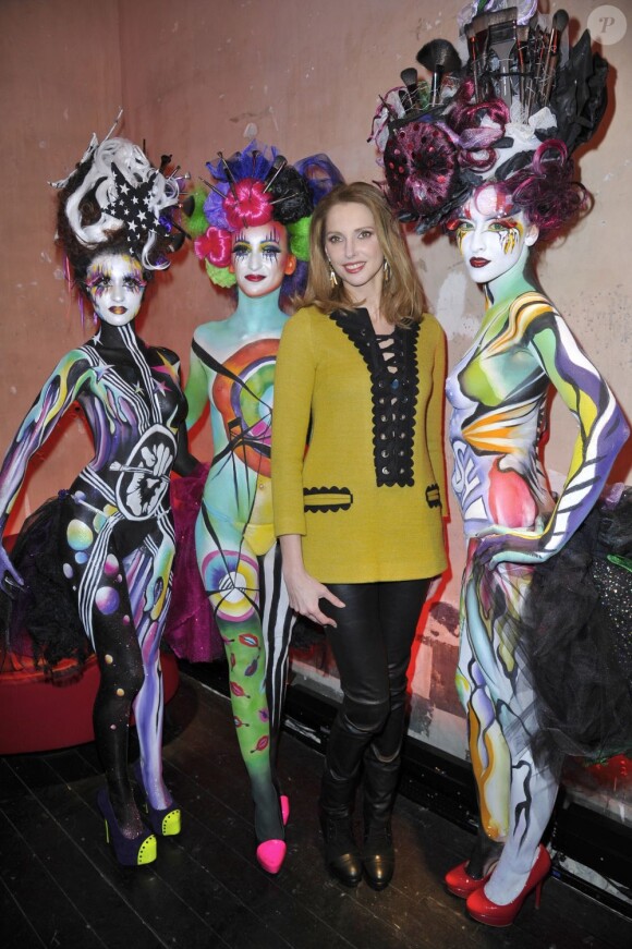 Frederique Bel à la soirée Make Up For Ever au Palais de Tokyo à Paris le 31 janvier 2013.