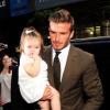 David Beckham et sa fille Harper au restaurant Balthazar à SoHo à New York le 9 septembre 2012