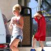 Britney Spears et ses fils chez le vétérinaire à Los Angeles, le 3 fevrier 2013.