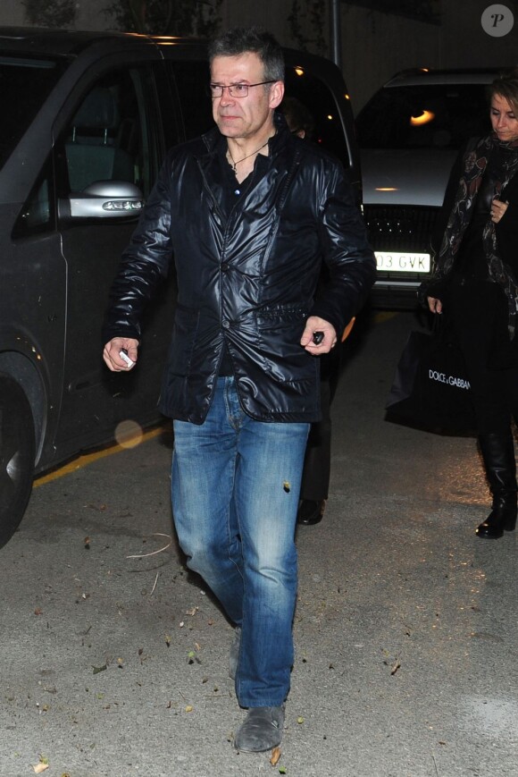 Joan Piqué va fêter l'anniversaire de son fils Gerard Piqué et de sa compagne Shakira, le 2 février 2013 à Barcelone.