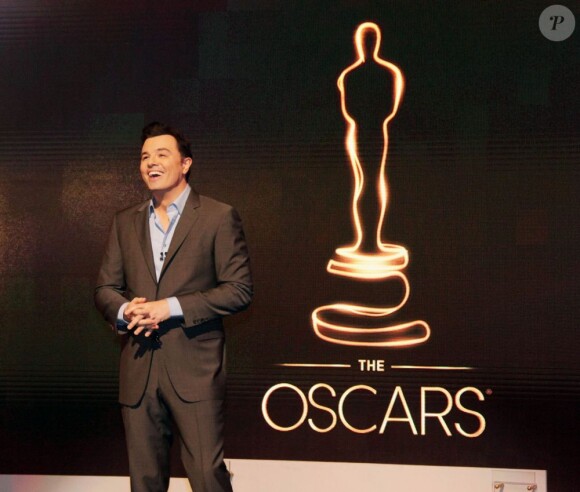 Seth MacFarlane ici lors de l'annonce de la sélection officielle pour les Oscars 2013 à Beverly Hills, le 10 janvier 2013, assurera le show le 24 février prochain.