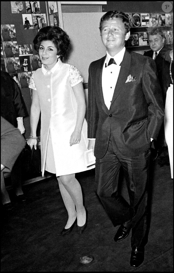 Philippe Bouvard et son épouse Colette à l'Olympia en 1968