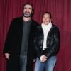 Eric Cantona et Stéphanie de Monaco, le 9 février à Monaco pour le Show Beach Soccer.