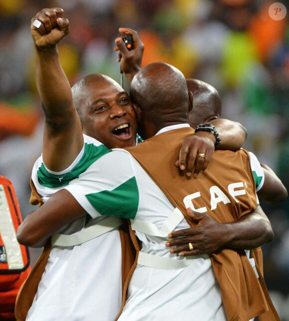 Stephen Keshi et son équipe du Nigeria se sont imposés en finale de la Coup d'Afrique des Nations le 10 février 2013 en disposant du Burkina Faso (1-0) au Soccer City Stadium de Johannesburg