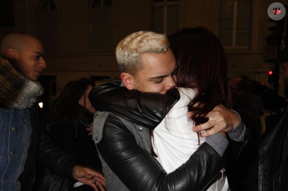 Daniel et Pauline lors du Show Case de Pauline de la Star Academy 9 au Sir Winston, à Paris le 11 février 2013.