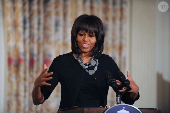 Michelle Obama élogieuse envers le film de Benh Zeitlin à la Maison Blanche, le 13 février 2013.