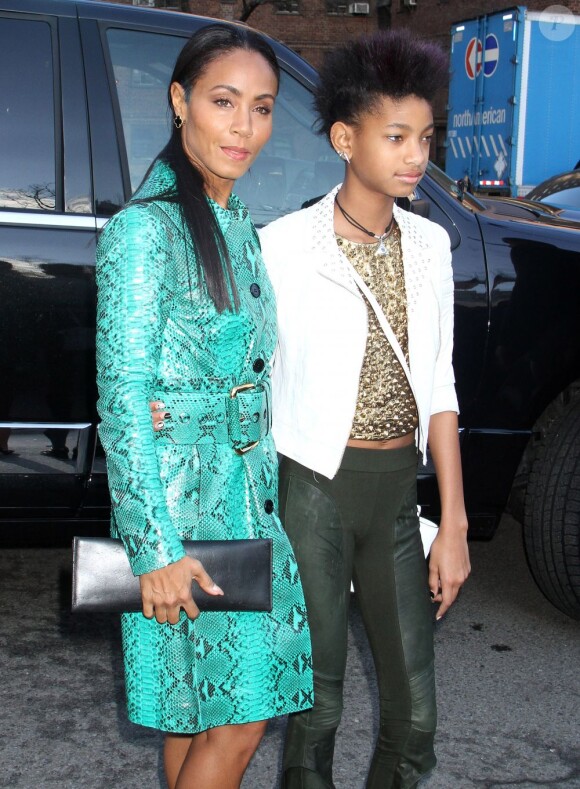 Jada Pinkett Smith et Willow Smith : duo de fashionista mère/fille à la fashion week de New York, le 13 février 2013.