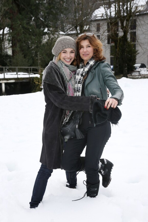 Claire Keim et Florence Pernel lors du 15e Festival des créations télévisuelles de Luchon, le 14 février 2013