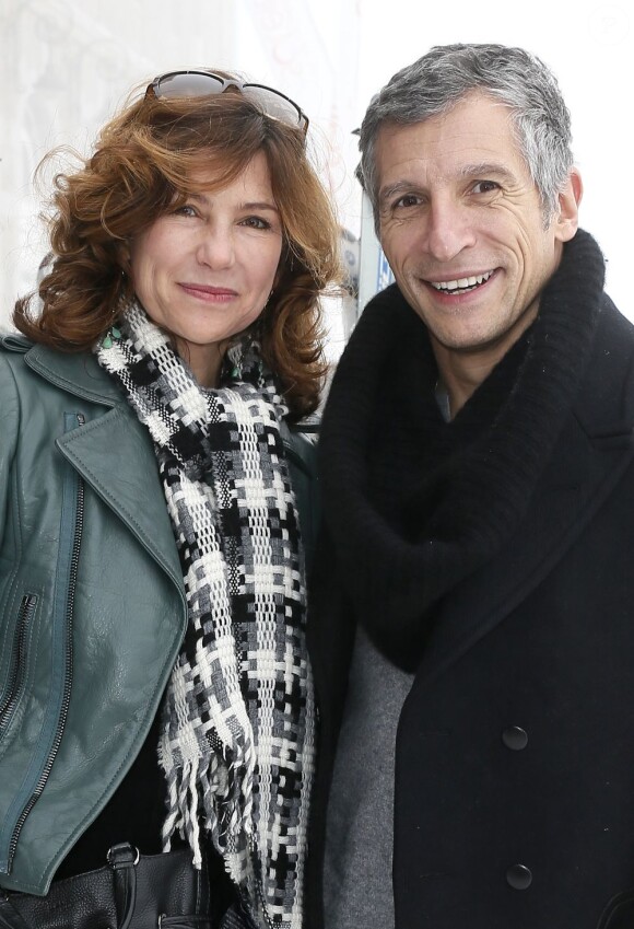 Florence Pernel et Nagui lors du 15e Festival des créations télévisuelles de Luchon, le 14 février 2013