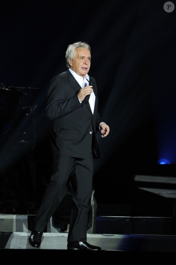 Le chanteur Michel Sardou à Bercy le 12 décembre 2012.