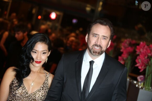 Nicolas Cage et Alice Kim pendant l'avant-première du film d'animation Les Croods à la 63e Berlinale, le 15 février 2013.
