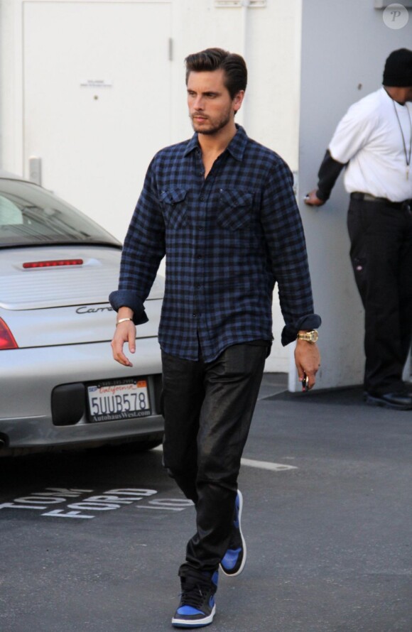 Scott Disick à la sortie de la boutique Tom Ford à Beverly Hills. Le 18 février 2013.