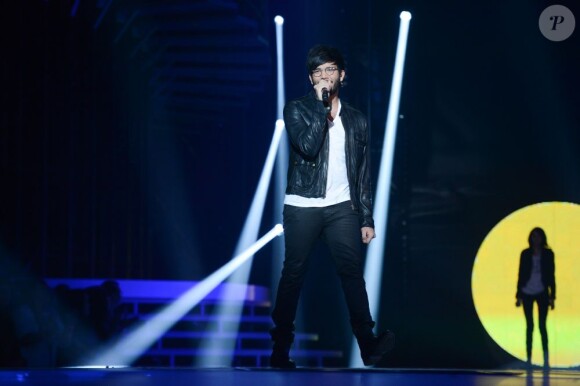 EXCLUSIF - Florian lors de la demi-finale de Nouvelle Star 2013, diffusée sur D8, le 19 Fevrier 2013