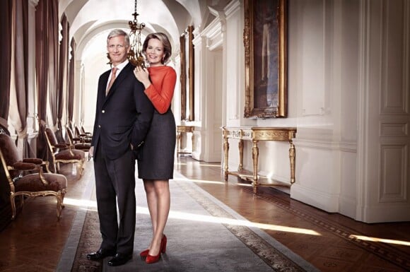 Philippe et Mathilde le 14 janvier 2013. Portrait de la princesse Mathilde de Belgique pour son 40e anniversaire, célébré le 20 janvier 2013.