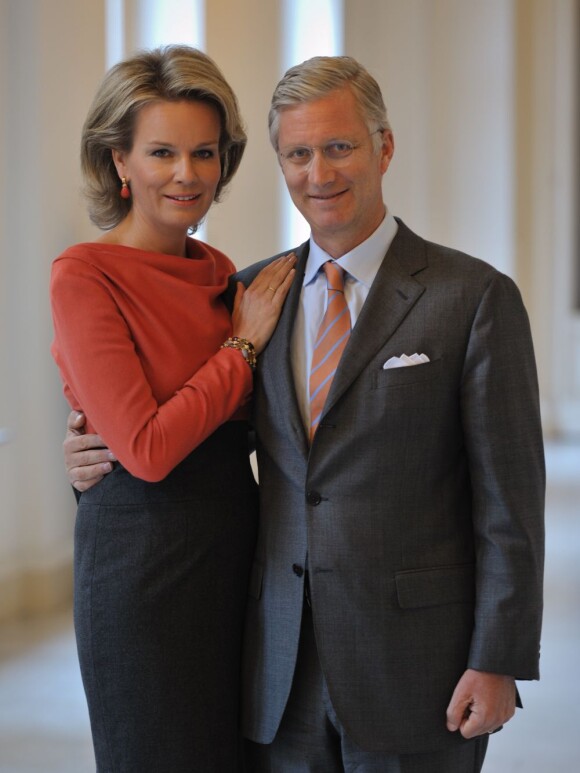 Philippe et Mathilde de Belgique lors des vacances de fin d'année 2012.