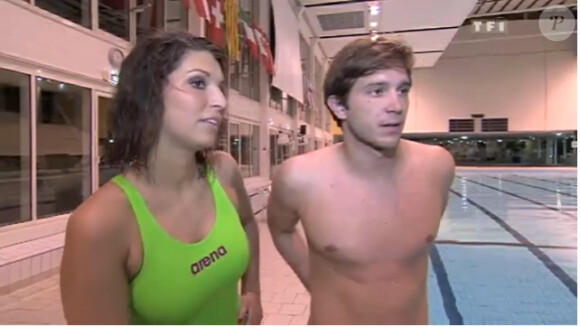 Laury Thilleman et Clément Lefert s'entraînent pour leur plongeon en duo