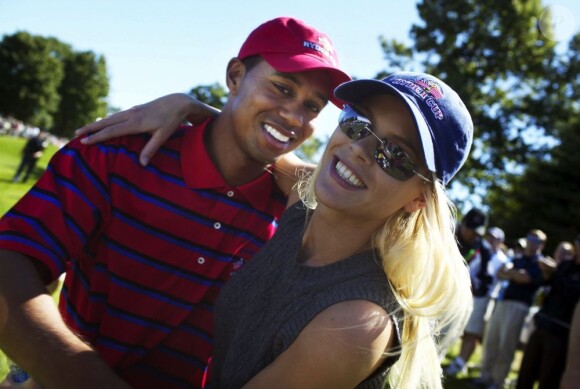 Tiger Woods et Elin Nordegren en septembre 2004 lors de la Ryder Cup.