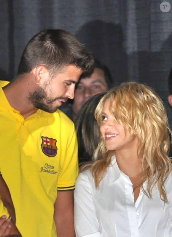 Shakira et Gerard Piqué à Miami, le 1er août 2011.