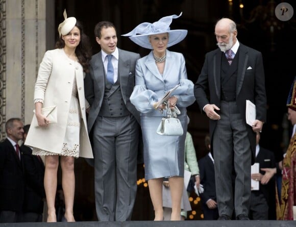 Sophie Winkleman, Lord Frederick Windsor, le princesse et la princesse Michael de Kent le 5 juin 2012 à Londres.