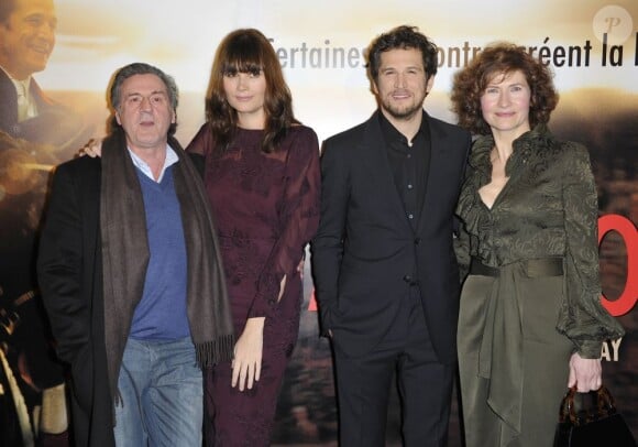 Daniel Auteuil, Marina Hands, Guillaume Canet et Marie Bunel à l'avant-première du film Jappeloup au Grand Rex à Paris le 26 février 2013.