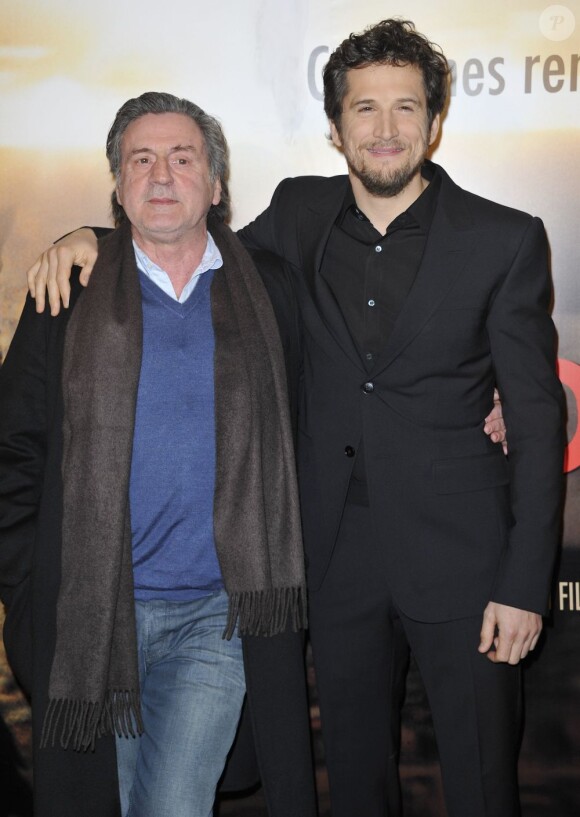 Daniel Auteuil et Guillaume Canet lors de l'avant-première du film Jappeloup au Grand Rex à Paris le 26 février 2013.