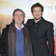 Daniel Auteuil et Guillaume Canet posent à l'avant-première du film Jappeloup au Grand Rex à Paris le 26 février 2013.