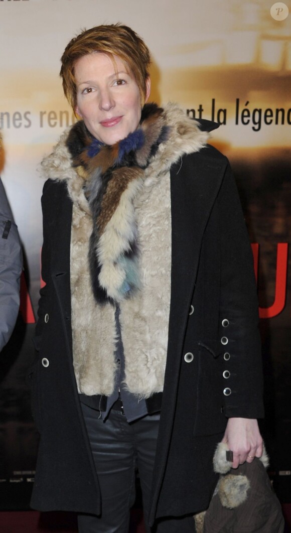 Natacha Polony, chroniqueuse de Laurent Ruquier, est présente à l'avant-première de Jappeloup au Grand Rex, à Paris, le 26 février 2013.