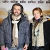 Aymeric Caron et Natacha Polony chroniqueurs de Laurent Ruquier à l'avant-première de Jappeloup au Grand Rex, à Paris, le 26 février 2013.