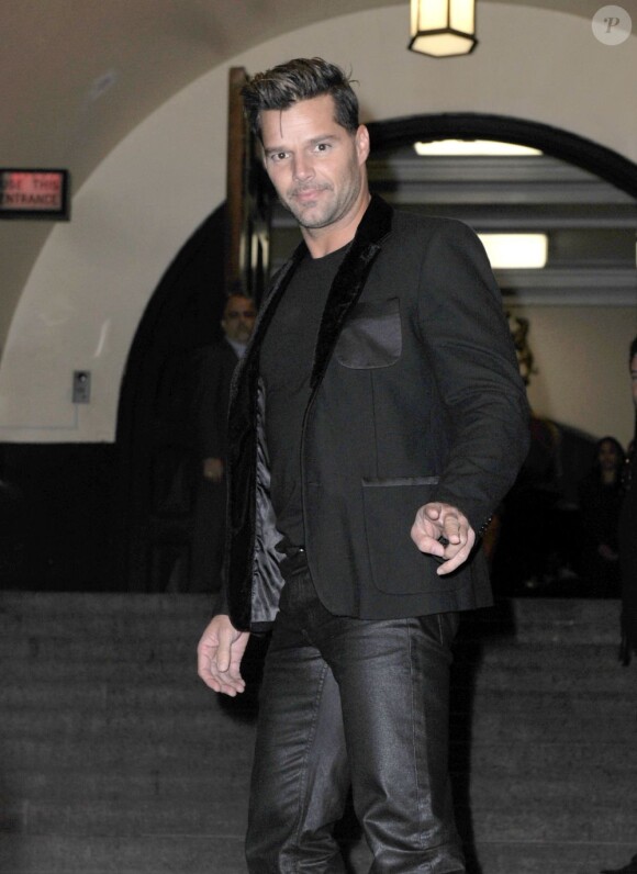 Ricky Martin au défilé de mode Marc Jacobs printemps-été 2012 à New York, le 10 septembre 2012.