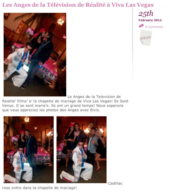 Nabilla et Thomas se marient dans Les Anges de la télé réalité 5 le 25 février 2013.