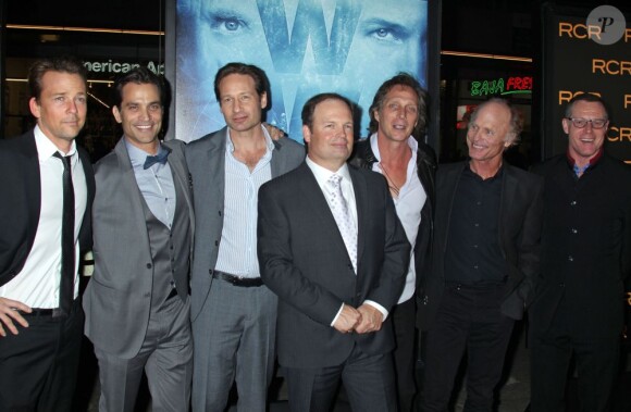 Sean Patrick Flanery, Jonathon Schaech, David Duchovny, Todd Robinson, William Fichtner, Ed Harris et Jason Beghe lors de la première du film Phantom à Hollywood, le 27 février 2013.