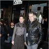 Stefano Tonchi et Giovanna Battaglia à l'inauguration de la première boutique concept store de Karl Lagerfeld àParis, le 28 février 2013.