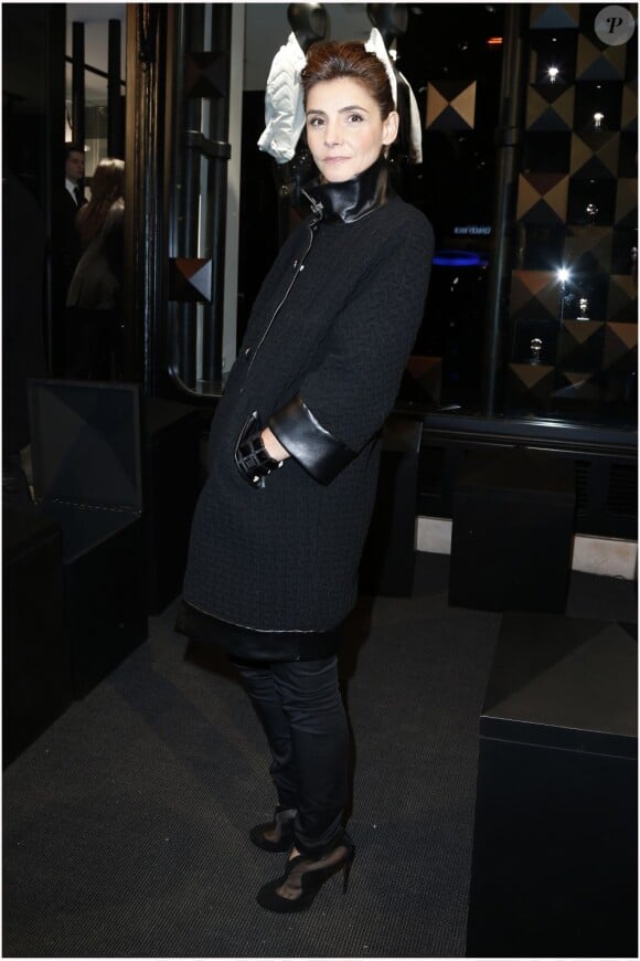 La princesse Clotilde de Savoie (Clotilde Courau) à l'inauguration de la première boutique concept store de Karl Lagerfeld à Paris, le 28 février 2013.