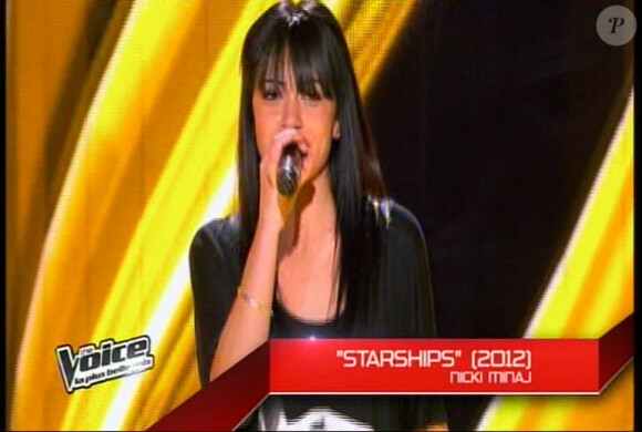 Justine dans The Voice 2, samedi 2 mars 2013 sur TF1