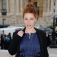 Lola Naymark arrive au Grand Palais pour le défilé Vanessa Bruno. Paris, le 1er mars 2013.
