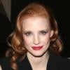 Jessica Chastain assiste au défilé Viktor & Rolf automne-hiver 2013-2014 à l'Espace Éphémère du jardin des Tuileries. Paris, le 2 mars 2013.