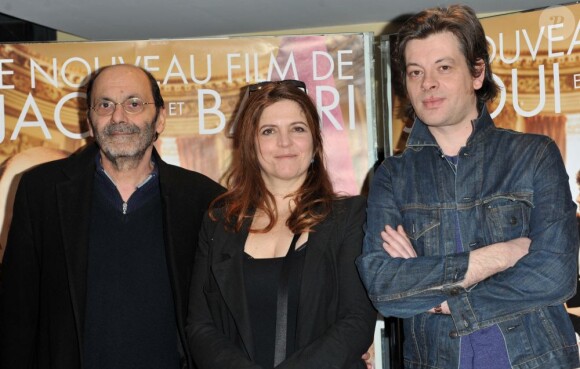 Agnès Jaoui, Jean Pierre Bacri et Benjamin Biolay lors de l'avant-première du film Au bout du conte à Paris le 4 mars 2013