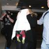 Adele et son fils à l'aéroport de Los Angeles, le 2 mars 2013.