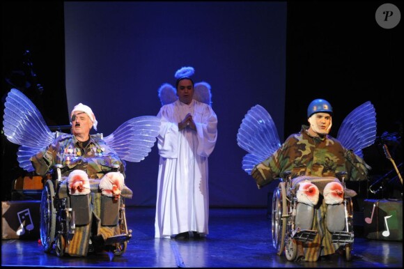 Le filage de la pièce Une trompinette au paradis au théâtre Dejazet à Paris le 16 septembre 2009